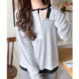 マルチWAYで着回し自在。リブ素材×シアー素材トップス 2枚セットアップ(長袖） | Classical Elf  | 詳細画像3 