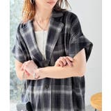 軽やかに羽織れて大人カジュアル映え。パナマ風チェック半袖ジャケット | Classical Elf | 詳細画像31