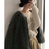 冬の“可愛い”は、質感で決まる。ふわっとミックスシャギーファーブルゾン（ミドル丈… | Classical Elf  | 詳細画像17 