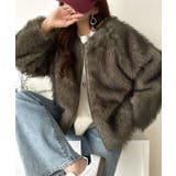 冬の“可愛い”は、質感で決まる。ふわっとミックスシャギーファーブルゾン（ミドル丈… | Classical Elf  | 詳細画像27 