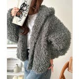 チャコール | もこもこ&暖か♪ふんわり質感で着映える、大人可愛い冬アウター。フード付きプードル… | Classical Elf 