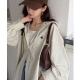 袖口フリルが最旬。胸刺繍入り起毛チェック柄フーディーシャツ(長袖) | Classical Elf | 詳細画像6