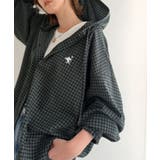 袖口フリルが最旬。胸刺繍入り起毛チェック柄フーディーシャツ(長袖) | Classical Elf | 詳細画像19