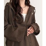 袖口フリルが最旬。胸刺繍入り起毛チェック柄フーディーシャツ(長袖) | Classical Elf | 詳細画像23