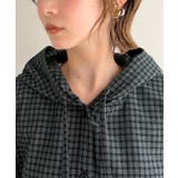 袖口フリルが最旬。胸刺繍入り起毛チェック柄フーディーシャツ(長袖) | Classical Elf | 詳細画像42