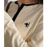 品よく、さりげなく、愛らしく。胸刺繍入り配色ヘンリー針抜きトップス（長袖） | Classical Elf  | 詳細画像37 