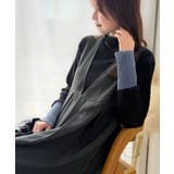 ブラック | すらっと魅せて、品よく決まる。着回し上手なワイドタックVネックワンピース | Classical Elf