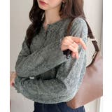 コーデに花を咲かせる♪花柄シアージャガードヘンリーネックフリル使いトップス(長袖… | Classical Elf | 詳細画像36