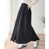 さらり、軽やか。リラックスstyleキマる。レーヨン素材ウエストギャザーフレアシ… | Classical Elf | 詳細画像2