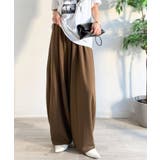 ブラウン | 着回し抜群◎これ一枚でこなれ感♪ポンチボリュームコクーンパンツ | Classical Elf 