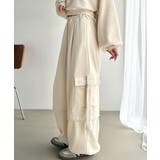 トレンド感のあるワイドシルエット、大人の抜け感を演出♪裏毛スウェットカーゴパンツ… | Classical Elf | 詳細画像12