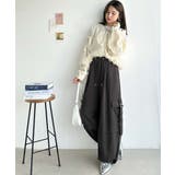 トレンド感のあるワイドシルエット、大人の抜け感を演出♪裏毛スウェットカーゴパンツ… | Classical Elf | 詳細画像24