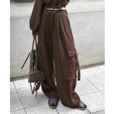 トレンド感のあるワイドシルエット、大人の抜け感を演出♪裏毛スウェットカーゴパンツ… | Classical Elf | 詳細画像26