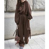 トレンド感のあるワイドシルエット、大人の抜け感を演出♪裏毛スウェットカーゴパンツ… | Classical Elf | 詳細画像27