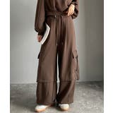 トレンド感のあるワイドシルエット、大人の抜け感を演出♪裏毛スウェットカーゴパンツ… | Classical Elf | 詳細画像32