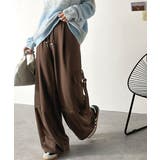 トレンド感のあるワイドシルエット、大人の抜け感を演出♪裏毛スウェットカーゴパンツ… | Classical Elf | 詳細画像37