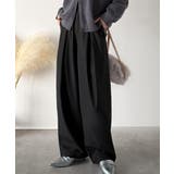 ブラック | 「楽なのにキレイ」シンプルコーデに洗練さをプラス◎タックデザインパンツ | Classical Elf 