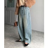 動きやすさとスタイルを両立！切り替えデザインコクーンシルエットデニム | Classical Elf  | 詳細画像8 