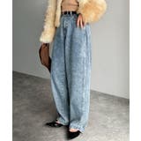 ブルー | 動きやすさとスタイルを両立！切り替えデザインコクーンシルエットデニム | Classical Elf 