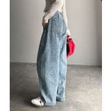 動きやすさとスタイルを両立！切り替えデザインコクーンシルエットデニム | Classical Elf  | 詳細画像20 