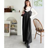 やさしさ香る秋冬レイヤード。キャミデザインワイドサロペットパンツ | Classical Elf  | 詳細画像14 