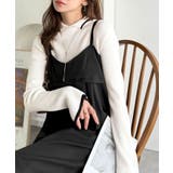 やさしさ香る秋冬レイヤード。キャミデザインワイドサロペットパンツ | Classical Elf  | 詳細画像16 