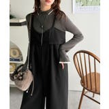 やさしさ香る秋冬レイヤード。キャミデザインワイドサロペットパンツ | Classical Elf  | 詳細画像19 