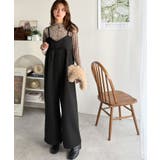 やさしさ香る秋冬レイヤード。キャミデザインワイドサロペットパンツ | Classical Elf  | 詳細画像23 