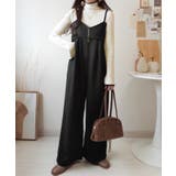 やさしさ香る秋冬レイヤード。キャミデザインワイドサロペットパンツ | Classical Elf  | 詳細画像1 