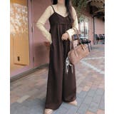 やさしさ香る秋冬レイヤード。キャミデザインワイドサロペットパンツ | Classical Elf  | 詳細画像29 