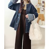 やさしさ香る秋冬レイヤード。キャミデザインワイドサロペットパンツ | Classical Elf  | 詳細画像30 