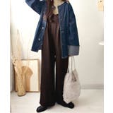 やさしさ香る秋冬レイヤード。キャミデザインワイドサロペットパンツ | Classical Elf  | 詳細画像31 