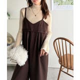 やさしさ香る秋冬レイヤード。キャミデザインワイドサロペットパンツ | Classical Elf  | 詳細画像35 