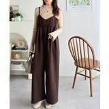 やさしさ香る秋冬レイヤード。キャミデザインワイドサロペットパンツ | Classical Elf  | 詳細画像40 