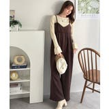 やさしさ香る秋冬レイヤード。キャミデザインワイドサロペットパンツ | Classical Elf  | 詳細画像45 