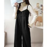 やさしさ香る秋冬レイヤード。キャミデザインワイドサロペットパンツ | Classical Elf  | 詳細画像3 