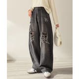 レースにキュン!ラフに攻めて。綿100% レース付きダメージデニムカーブパンツ | Classical Elf | 詳細画像10