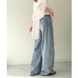 レースにキュン!ラフに攻めて。綿100% レース付きダメージデニムカーブパンツ | Classical Elf | 詳細画像17