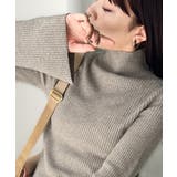 モカベージュ | 大人の旬トップス 袖フレアリブニット | Classical Elf