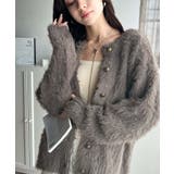 表情豊かな上品ニット。2wayフェザーニットカーデ | Classical Elf  | 詳細画像1 