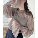 ブラウン | 大人の魅力溢れるシアートップス。プリーツシアーインナー | Classical Elf