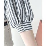 爽やかふんわりテイスト。タック入りボリュームスリーブ胸刺繍サッカーシャツ | Classical Elf | 詳細画像22