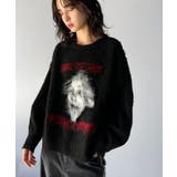 インパクト抜群！主役級トップス。人物モチーフ起毛シャギー素材ニット | Classical Elf  | 詳細画像1 