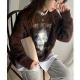 インパクト抜群！主役級トップス。人物モチーフ起毛シャギー素材ニット | Classical Elf  | 詳細画像10 