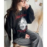 インパクト抜群！主役級トップス。人物モチーフ起毛シャギー素材ニット | Classical Elf  | 詳細画像2 