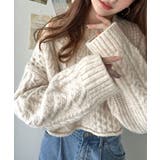 大人可愛い。ミックスカラーパッチワークニットプルオーバー | Classical Elf | 詳細画像2