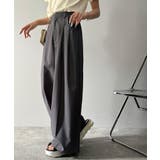 大人スタイリッシュ。ウエスト調節ホック付き美脚タックワイドパンツ | Classical Elf  | 詳細画像17 