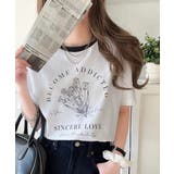 トレンドのディテールが魅力。シルケットフラワーカーブロゴリンガー半袖Tシャツ | Classical Elf  | 詳細画像9 