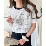 トレンドのディテールが魅力。シルケットフラワーカーブロゴリンガー半袖Tシャツ | Classical Elf  | 詳細画像10 