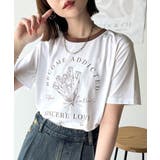 トレンドのディテールが魅力。シルケットフラワーカーブロゴリンガー半袖Tシャツ | Classical Elf  | 詳細画像18 